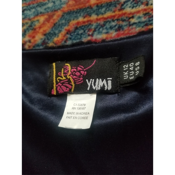 Yumi, size 8 burnt velvet dress - Picture 11 of 13